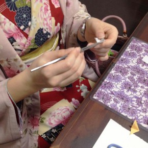 【京都つまみ細工体験レッスン】お客様の作品 【京都つまみ細工体験レッスン】お客様の作品